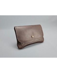 pochette cuir marron