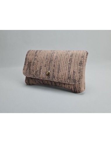 Pochette cuir Python Marron / Le...