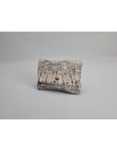 Pochette cuir Python Gris / Le petit...