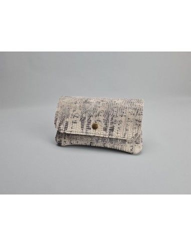 Pochette cuir Python Gris / Le PORTETOUT