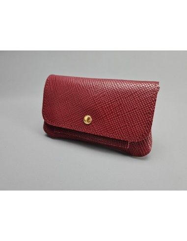 Pochette cuir Framboise / Le PORTETOUT