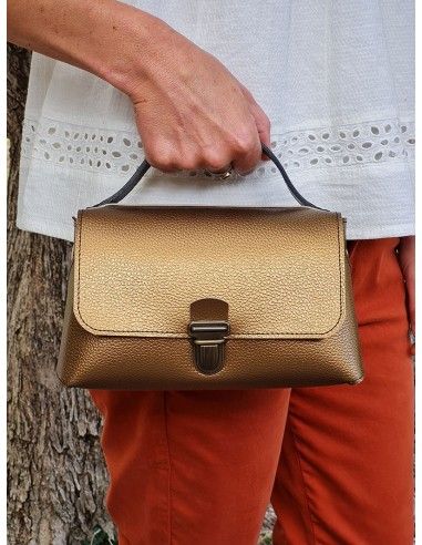 Sac Femme cuir Doré / LE PETIT ESSENTIEL