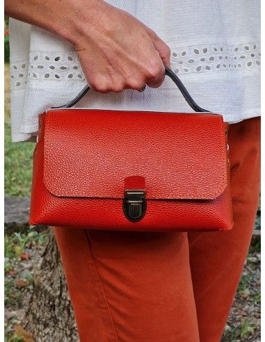Sac Femme cuir Orange / LE PETIT...
